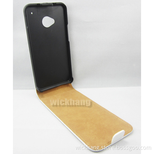 Genunie Leather Flip up Down Case for for HTC One M7